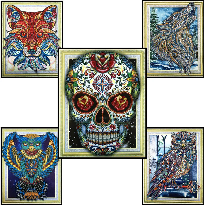 

Diamond Embroidered Eagle and Wolf Special Shape Diamond Painted Needle Rhinestone 5d Diamond DIY Crystal Painting