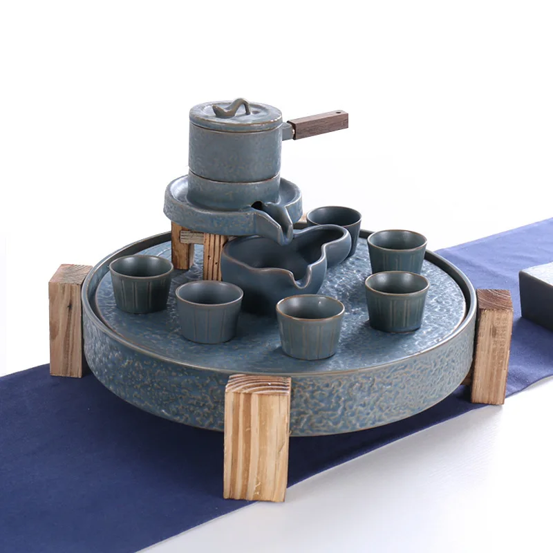 tea set retro-colour Керамика чайный набор костюм каждая собака имеет свой день оригинальность камень доглер Кунг Фу онлайн инфузию чайного органа Бытовая керамика - Цвет: tea set retro-colour