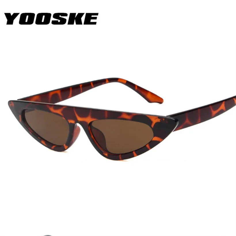 

YOOSKE Retro Frame Cat Eye Sunglasses Women Ladies Brand Designer Mirror Lens Cat Eye Sun Glasses For Female Goggle UV400