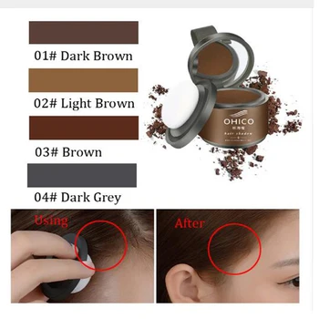 

Hair Shadow Powder Natural Easy To Wear Fluffy Concealer Coverage White Color Hair Line With Puff And Mirro