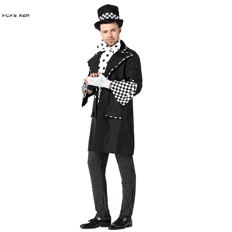 Men Magician Uniform Cosplays Halloween Circus Clown Costumes Purim Carnival parade Stage play Masquerade Nightclub Party dress |