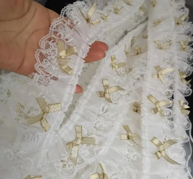 5 см широкая Роскошная вышивка белый 3D цветок кружевная ткань отделка Лента DIY швейная аппликация воротник кисточка ткань Дубай Свадебный декор
