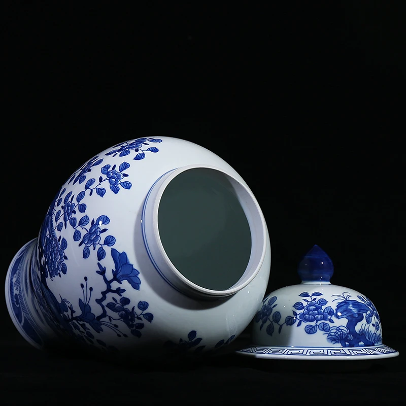 Jingdezhen ceramic ginger jar Antique Porcelain blue white porcelain jars (5)