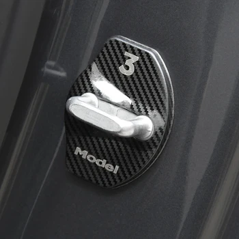 

FOAL BURNING 4pcs stainless steel Door lock cover rust cover cover door lock cover for Tesla Model 3 2016-2018 Car accessories
