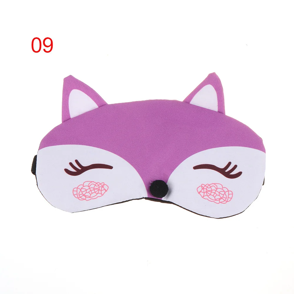 Милая 3D маска для сна с изображением лисы, натуральная маска для глаз, маска для век, повязка для глаз, мягкая переносная повязка на глаза для женщин и мужчин, для путешествий, Eyepatc