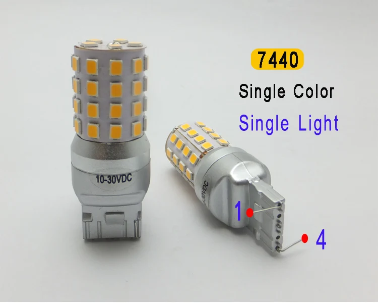 AMYWNTER авто светодиодные лампы 12 В 7440 T20 led 7443 Двойной Функция светового сигнала W21/5 Вт сигнальные лампы легковые автомобили свет теплый белый, желтый