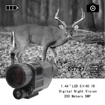 

IR Digital Monocular Night Vision Camping Wildlife Telescope 5x Magnification 40mm Objective with Photo Video Function HT29-0003