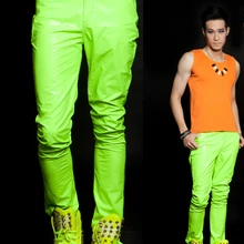 27-44! Модный мужской бренд сценический для певца одежда яркие неоновые, флуоресцентные зеленые повседневные штаны костюмы костюм плюс размер брюки