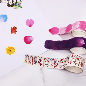 

Flower Petals Washi Tape Decorative Masking Tape Fragrance Sakura Washi Tape Scrapbooking Diary Paper Stickers DIY accessories
