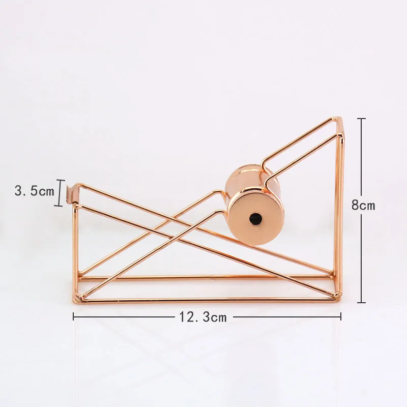 Высокое качество цвета розового золота Клейкие ленты резак Васи Клейкие ленты для хранения Организатор резак канцелярские Диспенсер