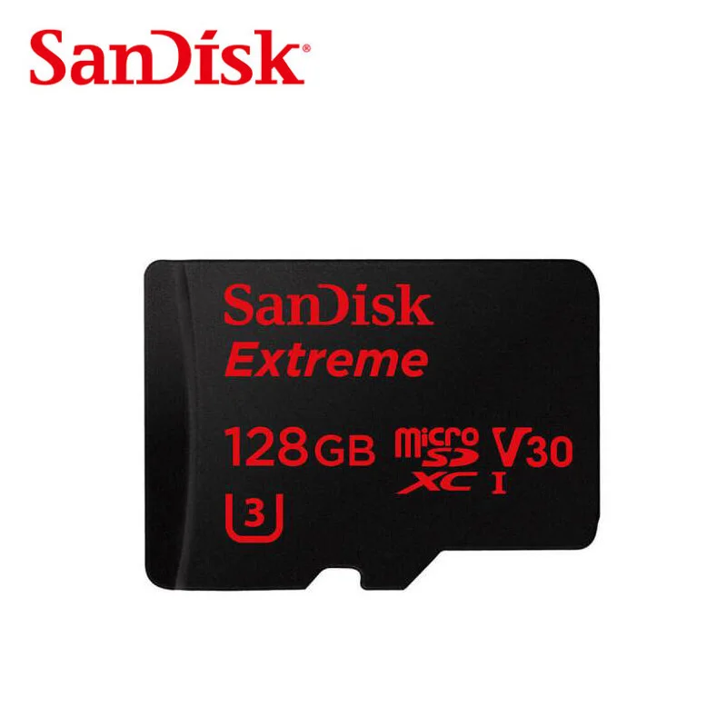 Бесплатная доставка SanDisk 100% Оригинальный Экстрим micro SDXC U3 100 МБ/с. 128 ГБ TF карты