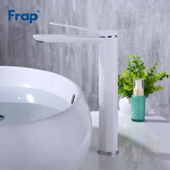 

Frap White basin Faucet Single Handle Bathroom Deck Mounted Luxury Sink Mixer Tap Hot And Cold Sink Mixer Faucet Y10126