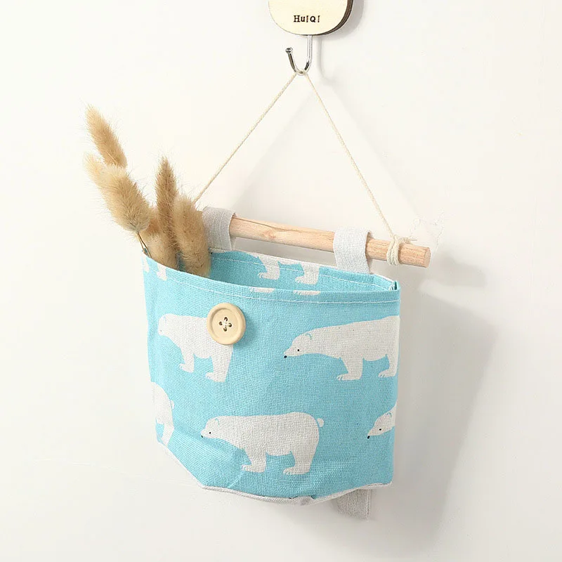 

2019 NEW Organizador Foldable Hang Wall Bathroom Makeup Organizer Storage Rear Hanging Cartoon Sorting Bag Household Items