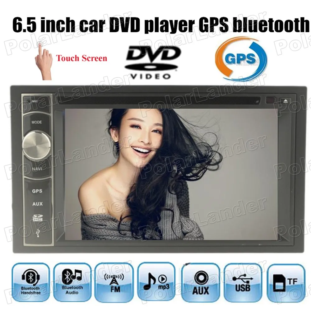 

for rear camera Car DVD MP5 Player with GPS Navigation Bluetooth handfree support USB TF AM FM 6.5 inch universal 2 din size