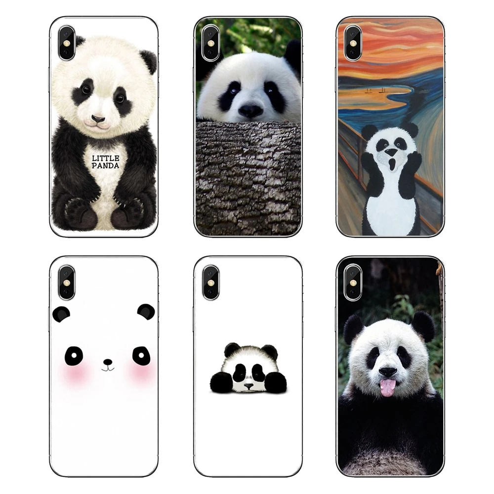Soft Transparent Shell Covers Cute Chinese Panda For Xiaomi Mi A1 A2 5X 6X 8 lite SE Pro Max Mix 2 2S 3 Mi5 Mi5S |