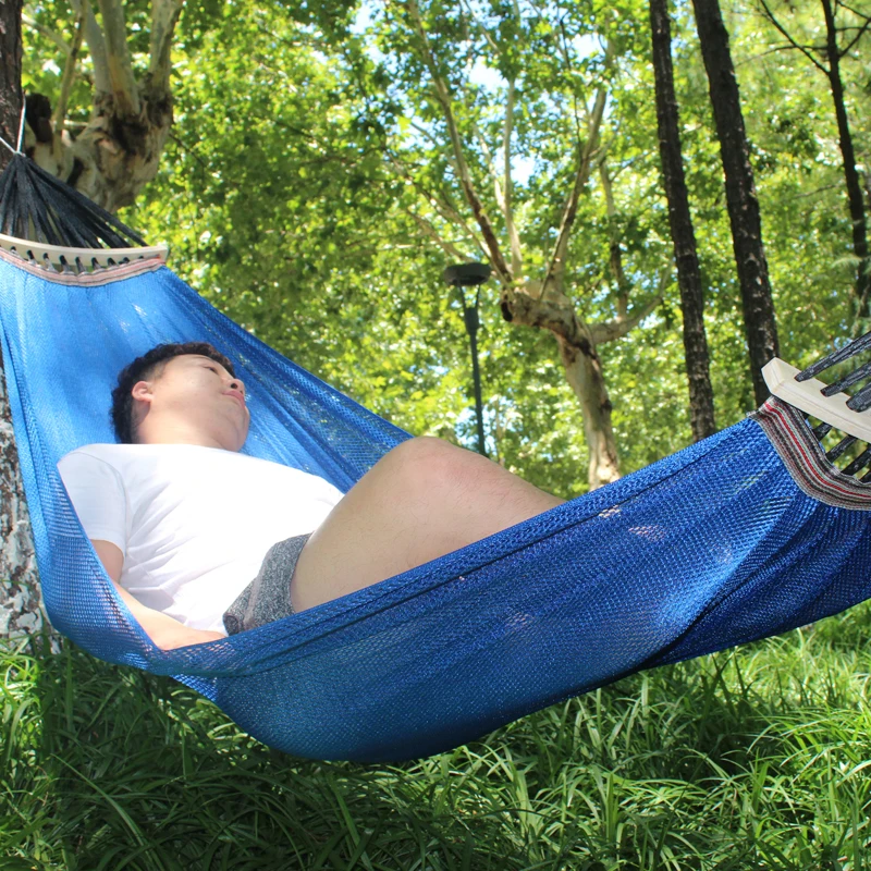 SAMIBULUO Rope Swing Hammock Summer Breathable Mesh Hammock with Tree Hanging Straps Rope for Camping Travel Beach