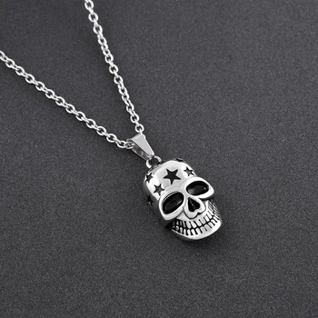 

CMJ9839 New Skelton Never Fade Cremation Necklace Stainless Steel Cremation Jewelry Keepsake Urn Memorial Jewelry for dad mom