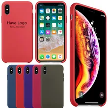 

Have LOGO Original Silicone Case For iPhone 6 6S 7 8 Plus X XR XS Max Phone Cases Cover For iPhone X 6s 6 S 7 8 Plus Coque Case