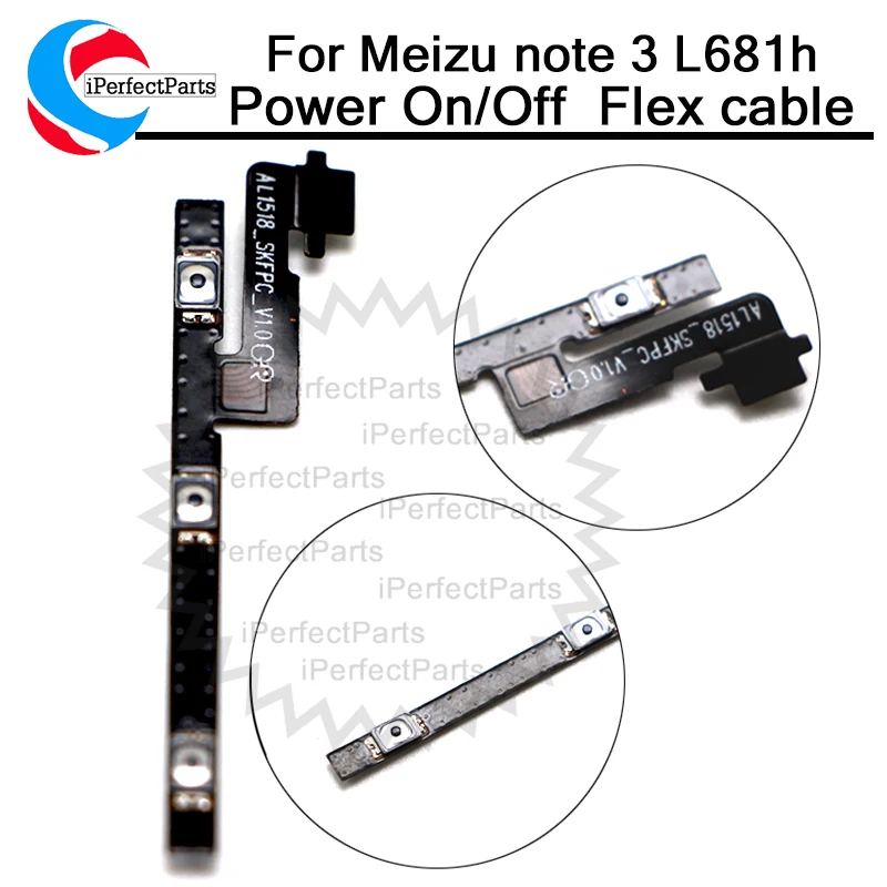 

for Meizu M3 Note L681h Power On Off Volume Up Down Button Key Flex Cable Replacement Repair Spare Parts for Meizu M3 Note L681H