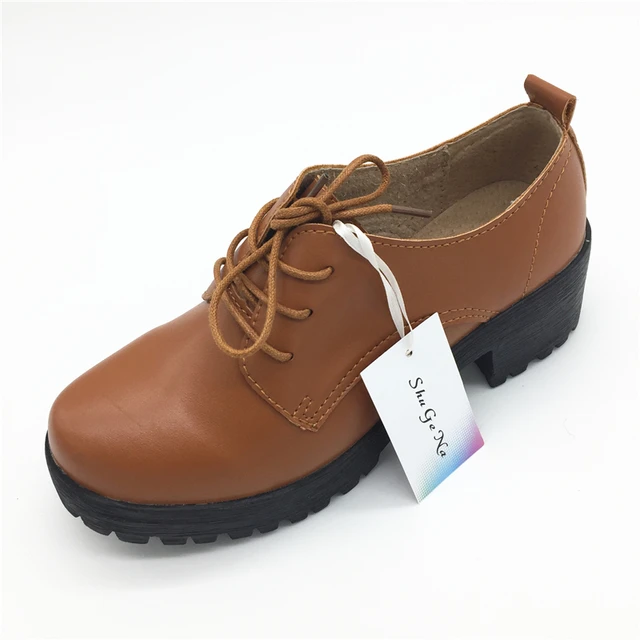 C21 Handmade Shoes Genuine Leather Lace Up Flat Shoes