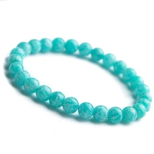 

Natural Green Amazonite Bracelet 7mm Mozambique Women Men Stretch Healing Round Beads Crystal Bracelet Jewelry AAAA