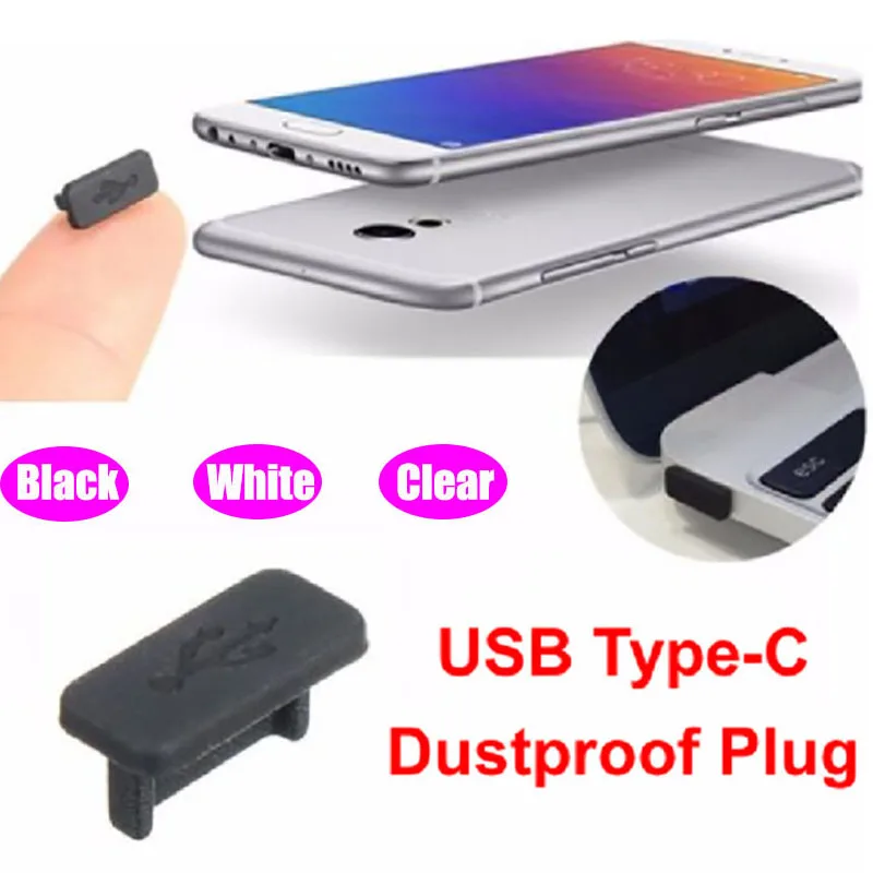 

10PCS USB-C 3.1 Anti Dust Plug Port Protection for Samsung A3 A5 A7 2017 S8/Plus For Huawei P9/P10 For Xiao Mi Mi 6 For LG G6