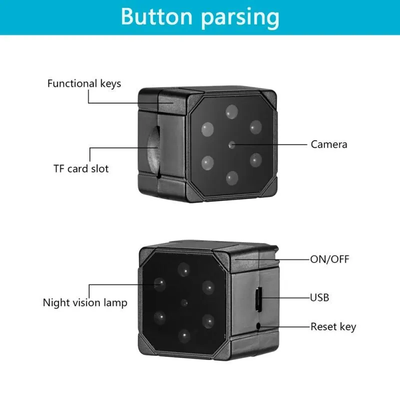  SQ19Mini Camera HD 1080P Sensor Night Vision Camcorder Micro Video Camera DVR DV Motion Recorder Ca