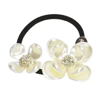 

Women Hair Band Rope Pearls Diamond Flower Hair Band Rope Scrunchie Ponytail Holder for Women Beauty 2JY6