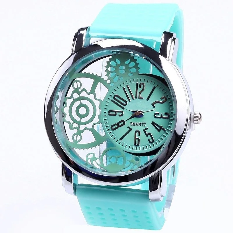 unisex fashion silicone rubber sport watches