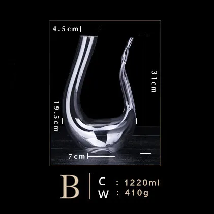 Ручной работы кристалл разливщик Красного Вина Стеклянный Графин бренди Набор для декантации кувшин для бара шампанское бутылка для воды стекло es подарок - Цвет: 1220
