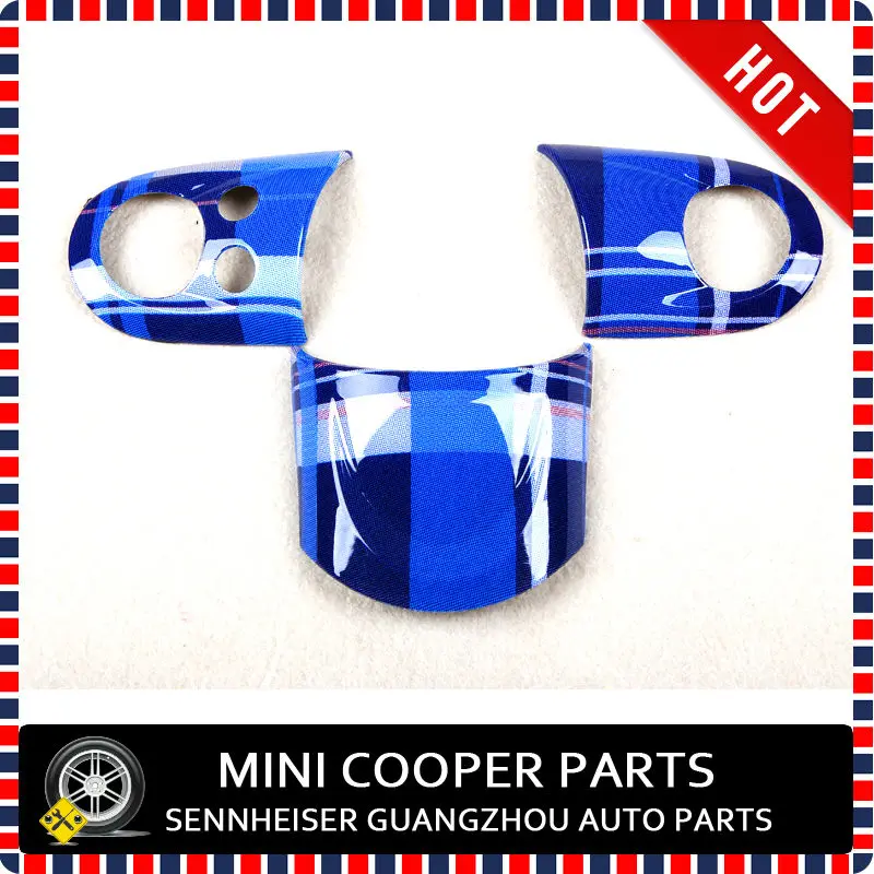 

Brand New ABS Material UV Protected Speedwell Blue Style Multifunctional Steering Wheel Cover For mini cooper R55-R61(3 Pcs/Set)