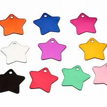 500 шт бирка с адресом для домашних животных, алюминиевые блелок для собаки и кошки, багажная бирка в форме звезды бирки персонализированные