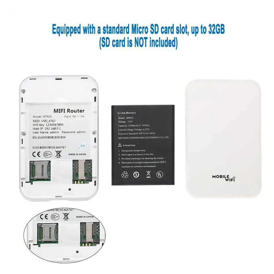 MF925 4G LTE беспроводной маршрутизатор Wi-Fi коробка данных терминальная коробка Wi-Fi беспроводной маршрутизатор/карта