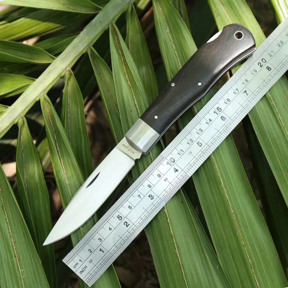 

3180W blade folding knife wood steel handle outdoor hiking camping tool Hunting survival knife field pocket utility fruit knives