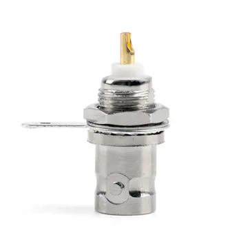 

Areyourshop BNC Female Jack Bulkhead Solder Panel Mount Straight Plug Jack 50 Ohm 10Pcs Connector Nickel plating