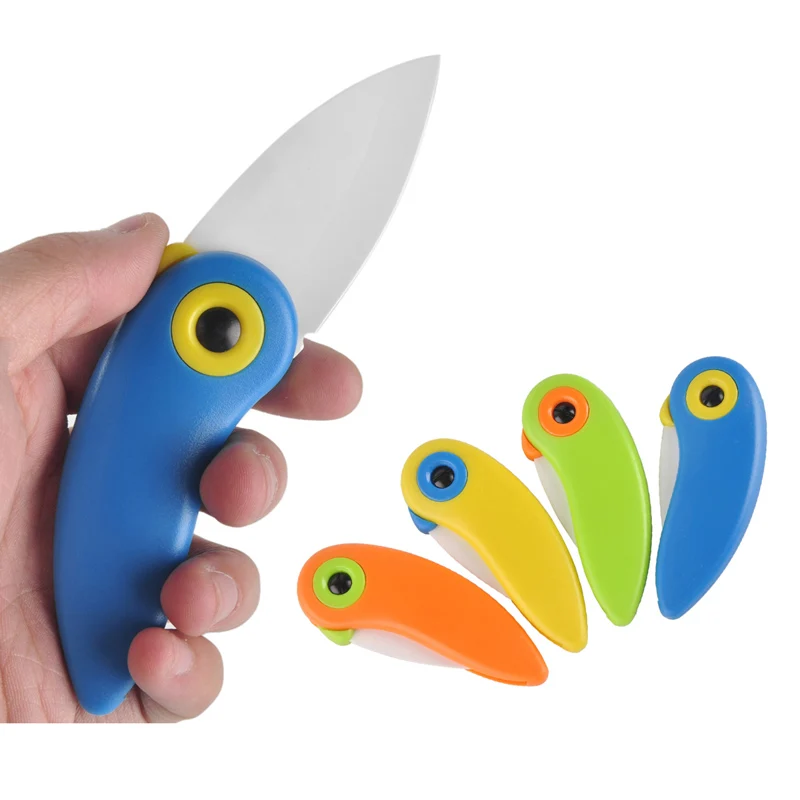 Портативный мини-птичий керамический нож, карманные складные ножи, походные ножи для выживания, кухонные ножи для овощей и фруктов, инструменты