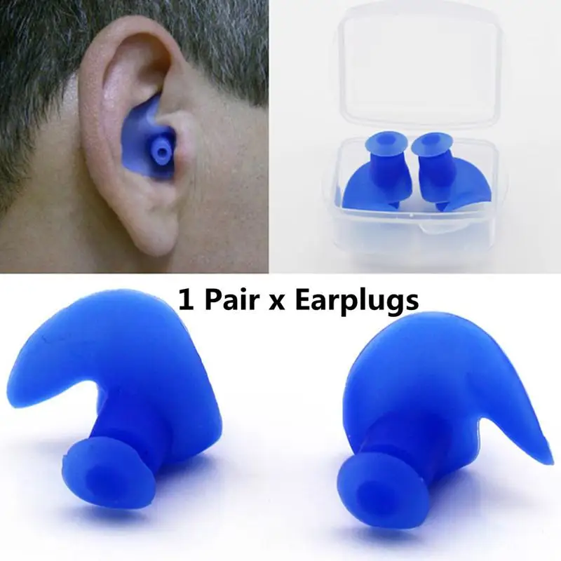 Mounchain 1 Pair Soft Ear Plugs Environmental Silicone Waterproof Dust-Proof Earplugs Diving Water Sports Swimming Accessories
