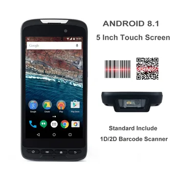 

High Quality 5" Tablet Handheld Device Mobile Data Terminal Android 8.1 1D 2D Laser Barcode Scanner 4G 2GB RAM with Pistol