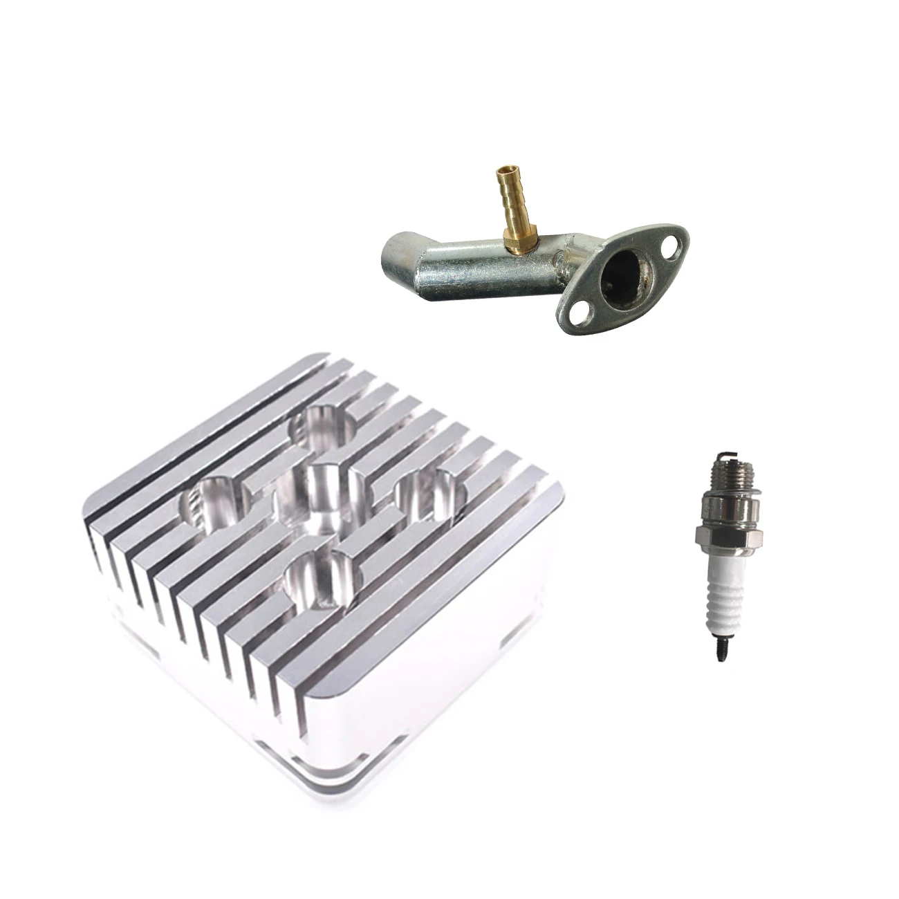 Best Spark Plug For 80cc Motorized Bike CNC Silver Square Cylinder