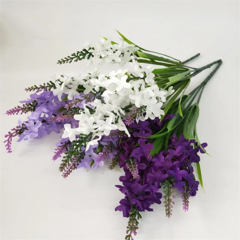 10Pcs Fake Lavender Bunch (7 stems/piece) Simulation Lavenders for