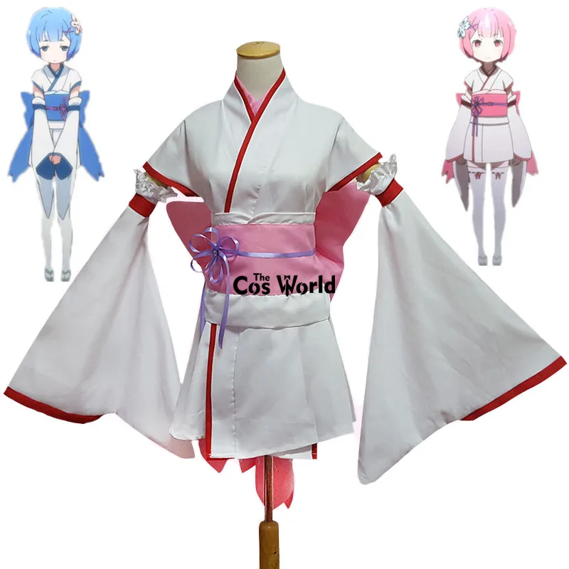 Re Zero Kara Hajimeru Isekai Seikatsu Ramu Ram Remu Rem Kimono Yukata