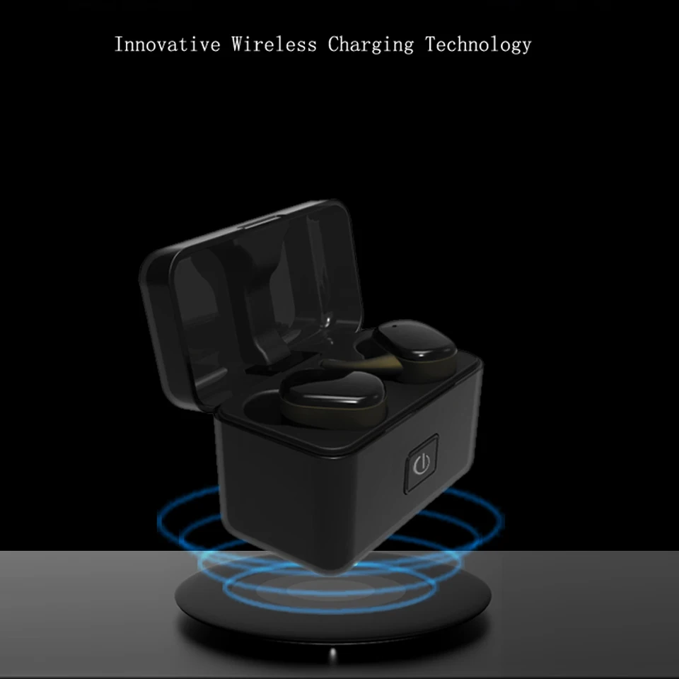 

Mini Wireless Charging Bluetooth Earphone Headset In-ear Noise Cancelling Waterproof With Microphone Hand Free For Mobile Phone