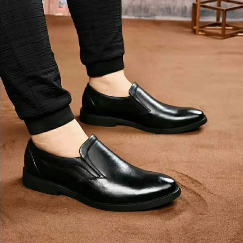 

Autumn Flats Mens Shoes Genuine Leather Platform Slip On Loafers Oxford Dress Men's Shoes High Quality Handmade Shoes For Men