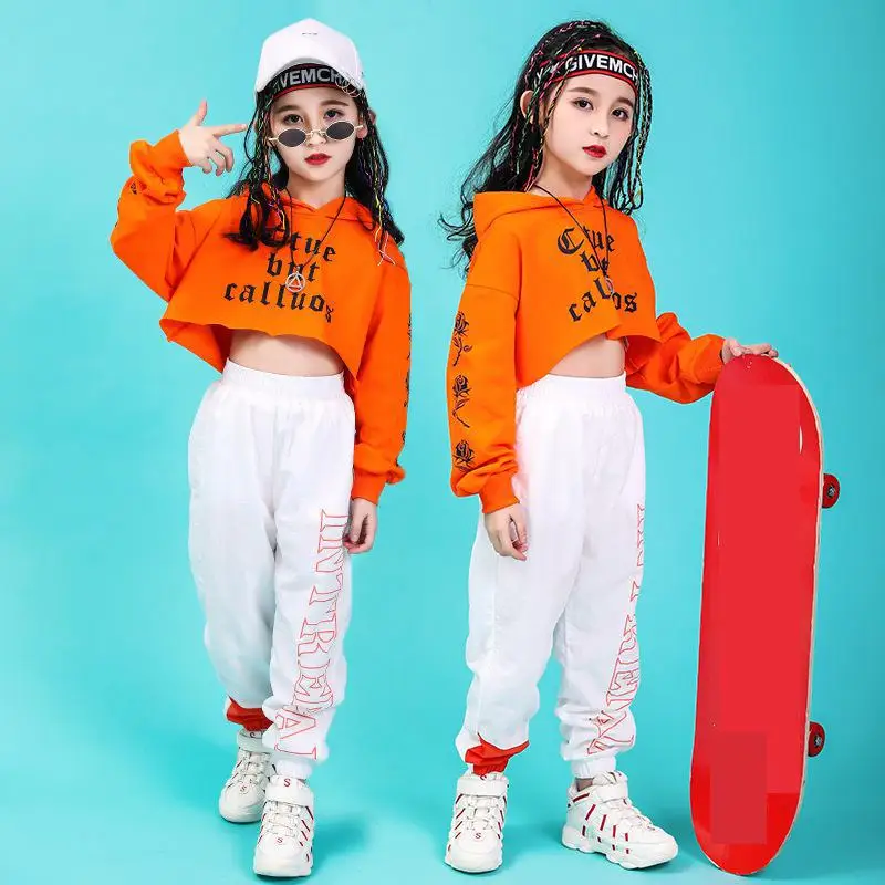 

Girls Boys Hip Hop Hoodies Jazz Dance Clothing for Kids Tops Jogger Pants Child Festival Party Show Ballroom Dancing Costumes
