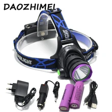 2000 люмен XML T6 светодиодный налобный фонарь фара фонарь Глава свет лампы+ 2*18650+ Зарядное устройство+ автомобиль Зарядное устройство