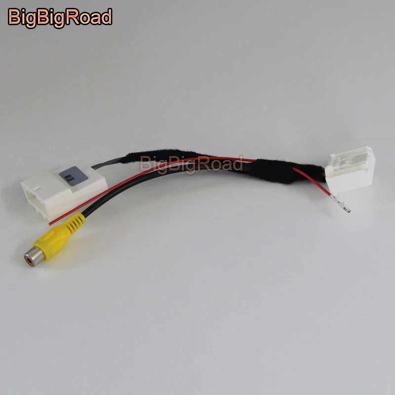 

BigBigRoad Car Rear View Camera RCA Adapter Connector Cable 24pins For Toyota Land Cruiser Prado 2002 2003 2004 -2007 2008 2009