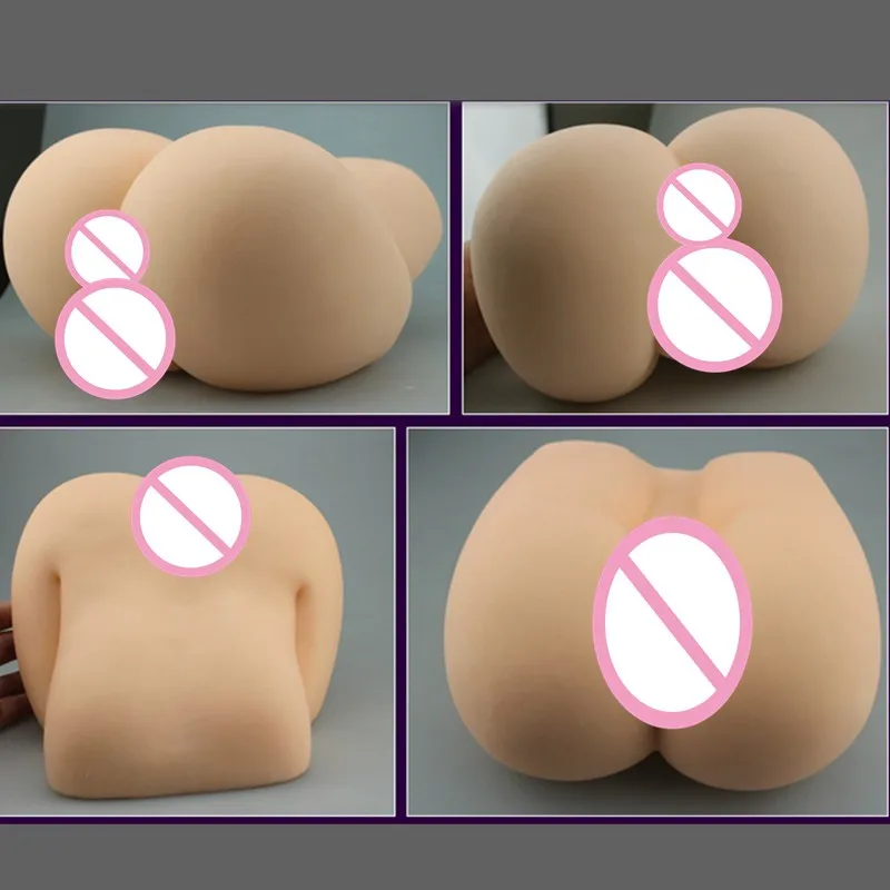 Sex Dolls 26*21*16cm 3.5kg Realistic Solid Big Ass & Vagina, Full Silicone Sex Doll,Pussy Anal Masturbator Toy for Men D4-1-8 8