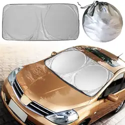 Автомобиль козырек от солнца зонтиком спереди и сзади оконная пленка двойной круг лобовое стекло крышки UV Protector отражатель солнцезащитный