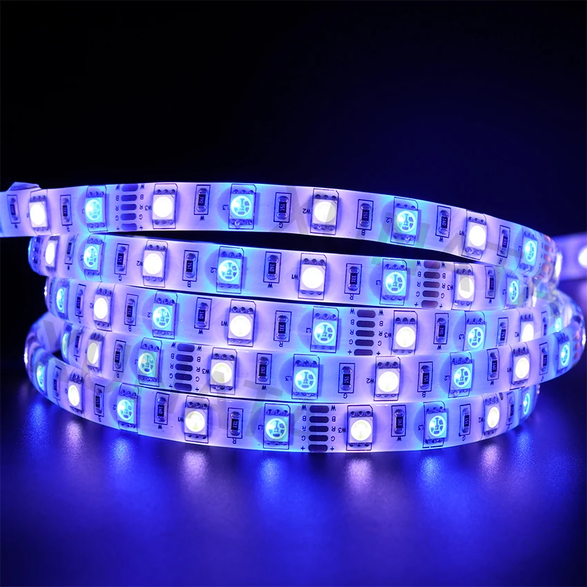 5 м RGB светодиодный светильник 5050 SMD 12 в 24 В DC RGBW RGBWW RGB WWA RGB+ CCT гибкий светодиодный светильник в полоску для украшения праздника s