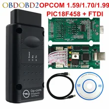 OPCOM 1,99 1,70 1,59 автомобильный диагностический кабель OP-COM OBD2 сканер с PIC18F458 FTDI чип для автомобиля Opel OBD 2 OBD II Интерфейс